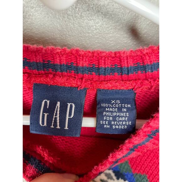Vintage 90s Gap Boys with Snowflake Motif XS - Picture 5 of 6